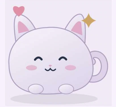 成功してハートと光を見せるむにねこ